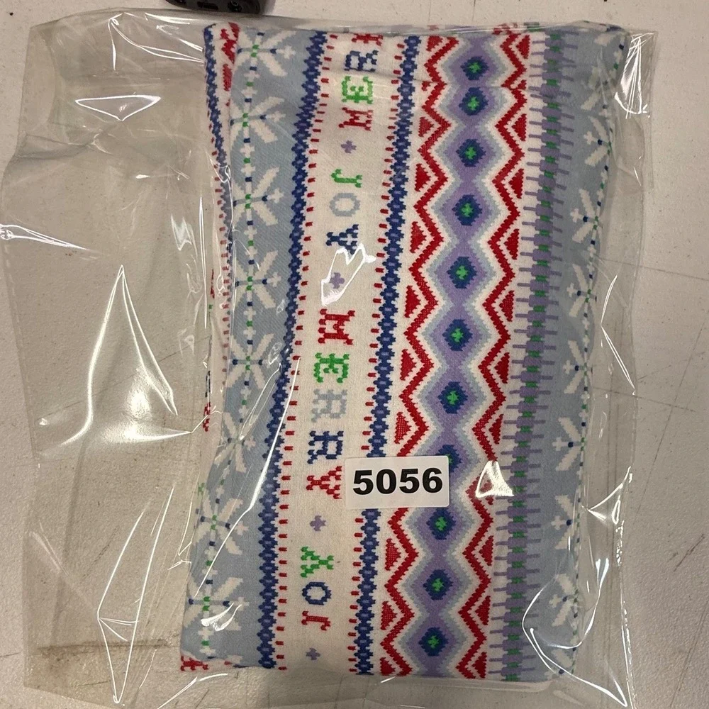 Old Navy Womens Medium Blue Fair Isle Cotton Holiday Pajama Jogger Pants NWT